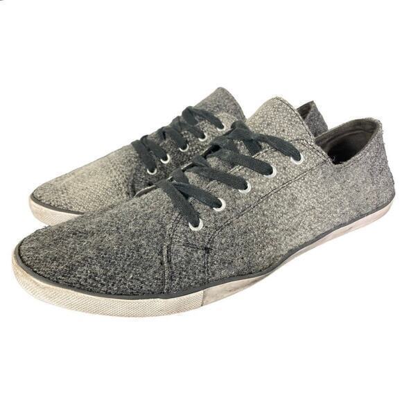 Woolrich Men's Low Top Sneakers Gray Ombre Wool Lace Up Shoes Size 11 - Picture 2 of 13